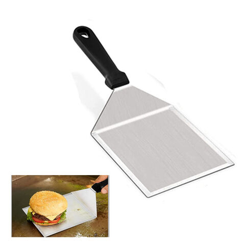 Spatule surdimensionnée pour hamburger, spatule à crêpes, grattoir BBQ avec manche en plastique pour un usage domestique, vente en gros