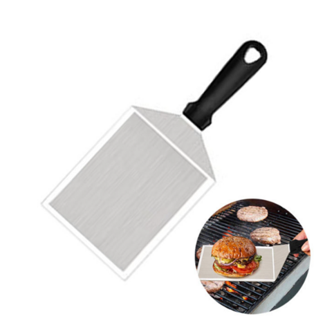 Spatule surdimensionnée pour hamburger, spatule à crêpes, grattoir BBQ avec manche en plastique pour un usage domestique, vente en gros