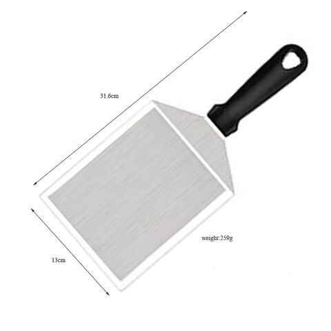 Spatule surdimensionnée pour hamburger, spatule à crêpes, grattoir BBQ avec manche en plastique pour un usage domestique, vente en gros