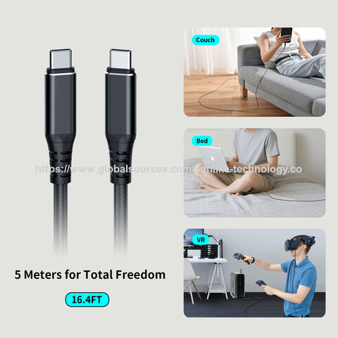 Wholesale, OEM, ODM, USB 4 Gen 2 5m Full-Function Cable, Superior Shielding,Lightweight & Flexible,High-Speed,4K 60Hz video output