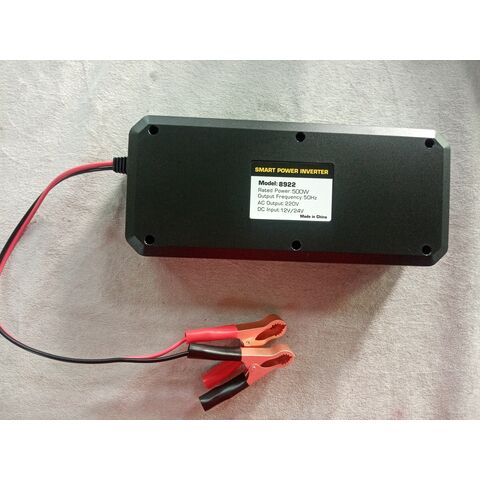 Inversor de corriente OEM DC12V/24V a 220V, 200W/300W/500W, con pinzas de batería para baterías de 12V y 24V. Enchufe universal, Type-C, USB.