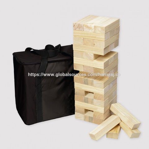 Der Holzturm ist ein klassisches Blockstapel- und Balancierspiel, das aus robusten Holzblöcken gefertigt ist.