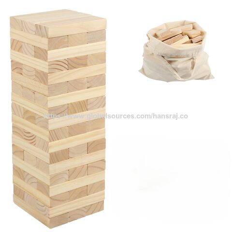 Der Holzturm ist ein klassisches Blockstapel- und Balancierspiel, das aus robusten Holzblöcken gefertigt ist.