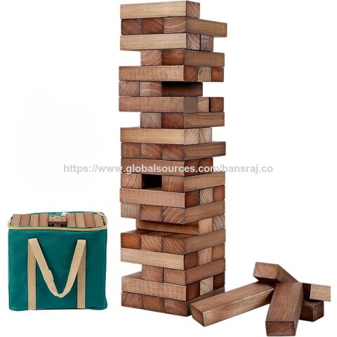 Der Holzturm ist ein klassisches Blockstapel- und Balancierspiel, das aus robusten Holzblöcken gefertigt ist.