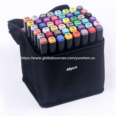 Bestseller 24/36/48/80/100 Farben Set Künstler-Alkoholmarker mit Tragekoffer
