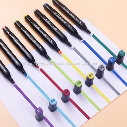Bestseller 24/36/48/80/100 Farben Set Künstler-Alkoholmarker mit Tragekoffer