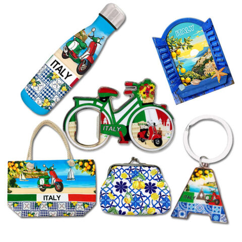 Porte-clés en résine avec logo personnalisé d'usine, aimant de réfrigérateur de voyage américain, articles cadeaux souvenirs de la ville américaine