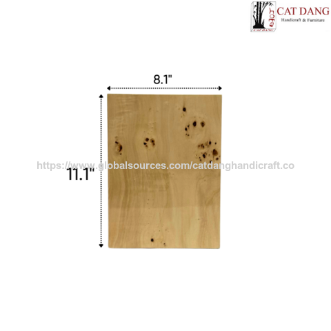 Fabricante do Vietname Preço de Atacado Personalizável Lixeira Retangular de MDF Folheada para Banheiro com Acabamento Brilhante OEM ODM