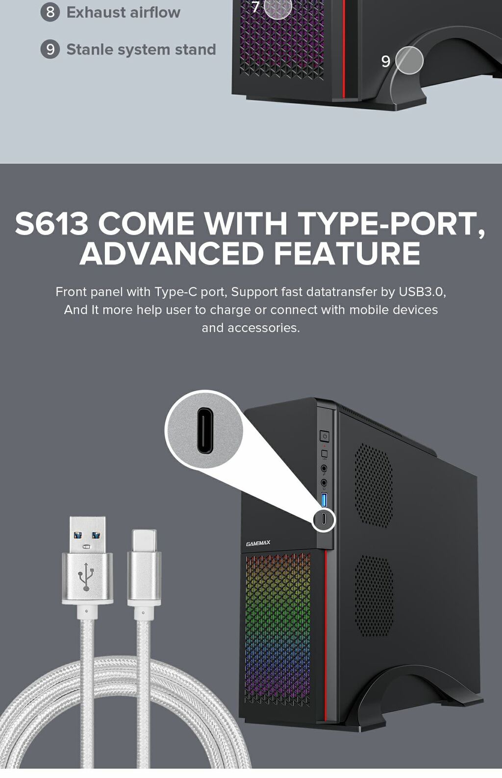 Desktop Sff Chassis Small Compact Design Argb Strip Optional Microatx ...
