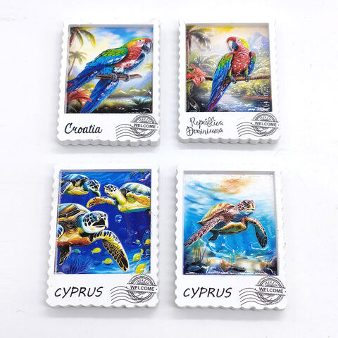 Design de Logotipo Personalizado Papagaio de Resina Cataratas do Iguaçu Argentina Lembranças Ímã de Geladeira
