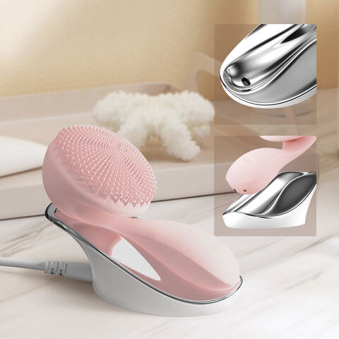 IPX7 Tahan Air Mini Kecantikan Isi Ulang Kustom Rumah Facial Cleaning Brush Set Sikat Wajah Elektrik Silikon Pembersih