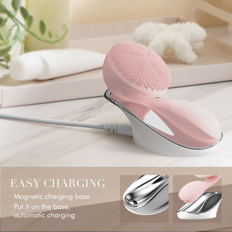 IPX7 Tahan Air Mini Kecantikan Isi Ulang Kustom Rumah Facial Cleaning Brush Set Sikat Wajah Elektrik Silikon Pembersih