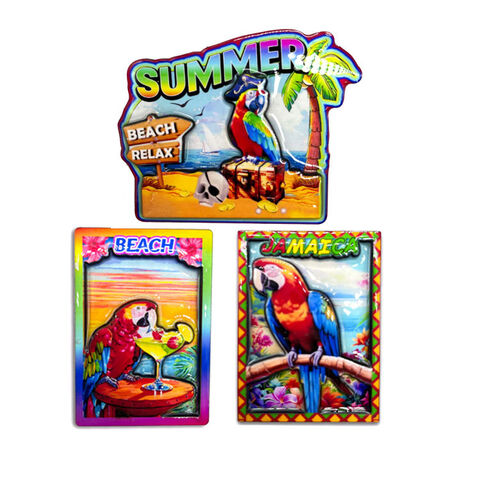 Aimant Crâne de Pirate Nautique en Bois Personnalisé, Cadeau de Voyage, Souvenir des Caraïbes