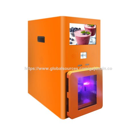 CE-konformer 24/7-Self-Service-Smoothie-Kiosk-Mixer mit lebensmittelechten SUS304-Klingen und Touchscreen-Oberfläche