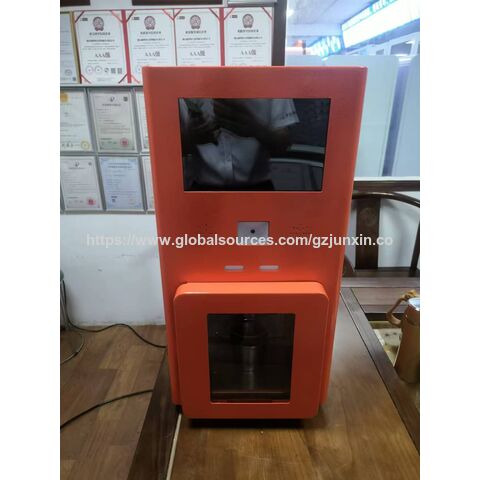 CE-konformer 24/7-Self-Service-Smoothie-Kiosk-Mixer mit lebensmittelechten SUS304-Klingen und Touchscreen-Oberfläche