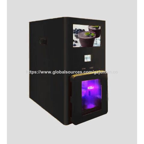 CE-konformer 24/7-Self-Service-Smoothie-Kiosk-Mixer mit lebensmittelechten SUS304-Klingen und Touchscreen-Oberfläche