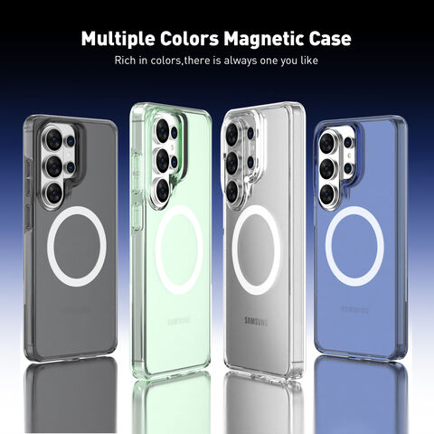 Coque Neo Hybrid Transparente et Colorée de Dernière Génération avec Protection Complète, Résistante aux Rayures et Compatible avec la Charge sans Fil Magnétique pour Samsung S26 Ultra