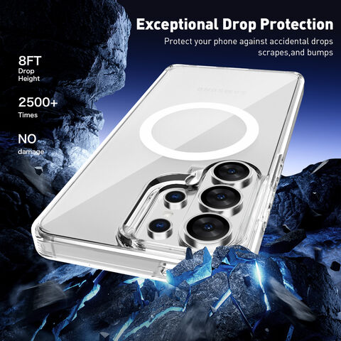 Coque Neo Hybrid Transparente et Colorée de Dernière Génération avec Protection Complète, Résistante aux Rayures et Compatible avec la Charge sans Fil Magnétique pour Samsung S26 Ultra