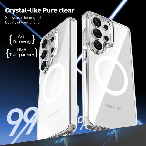 Coque Neo Hybrid Transparente et Colorée de Dernière Génération avec Protection Complète, Résistante aux Rayures et Compatible avec la Charge sans Fil Magnétique pour Samsung S26 Ultra
