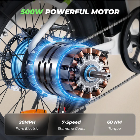 Neuheit 2025: 20-Zoll-Elektro-Citybike mit Gepäckträger, E-Bike EB8 EBIKE für Erwachsene mit 500W-Motor, OEM-Hersteller, heiß begehrt