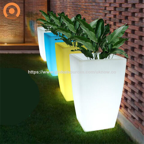 Macetero luminoso LED de alta calidad, procesamiento de nueva moda, macetero luminoso impermeable
