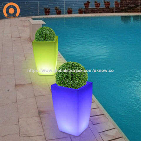 Macetero luminoso LED de alta calidad, procesamiento de nueva moda, macetero luminoso impermeable