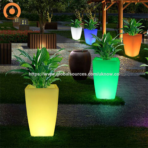 Macetero luminoso LED de alta calidad, procesamiento de nueva moda, macetero luminoso impermeable