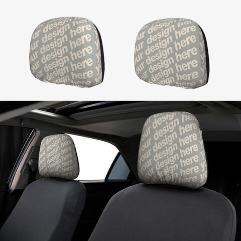 Fundas de Asiento de Coche Universales con Impresión Personalizada, Anti-Manchas, Cómodas, Accesorios para Coche, Fundas de Reposacabezas, Protección de Asientos de Poliéster