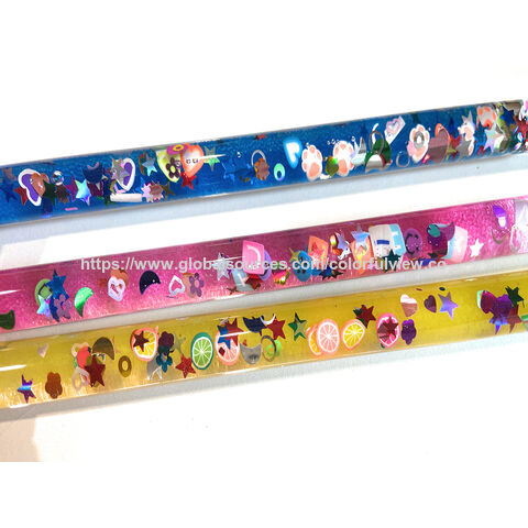 Baguette à paillettes, Jouets éducatifs, Baguette à paillettes spirale, Baguette, Jouets sensoriels multicolores, Article cadeau promotionnel, Baguette liquide