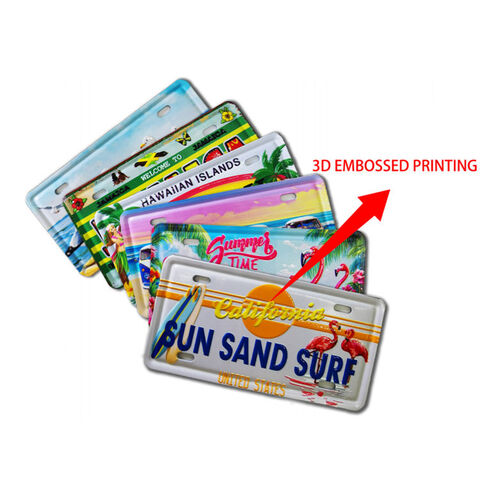 Aimant de réfrigérateur avec plaque d'immatriculation de Las Vegas, logo personnalisé, impression en relief 3D, souvenir touristique