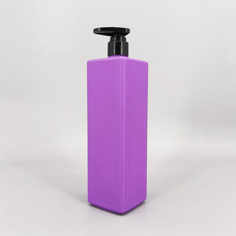 Precio de fábrica botella vacía de champú morado de 1000 ml 32OZ con bomba de loción botella blanda de DHPE de 1 litro para gel de baño