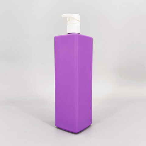 Precio de fábrica botella vacía de champú morado de 1000 ml 32OZ con bomba de loción botella blanda de DHPE de 1 litro para gel de baño
