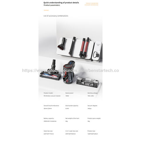 350W Cordless Stick Home Vacuum Cleaner Hand Floor Blower Function Cordless Wet and Dry Vacuum Cleaner for Carpet Floor