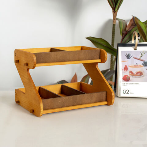 Estante de almacenamiento de bolsas de café para proveedores, estante de exhibición de almacenamiento de cocina de madera maciza, organizador de cocina multicapa para cocina, hogar