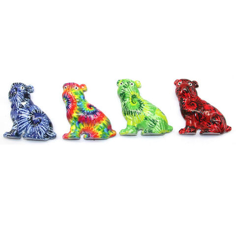 Aimant de réfrigérateur chien animal souvenir en polyrésine personnalisé en gros