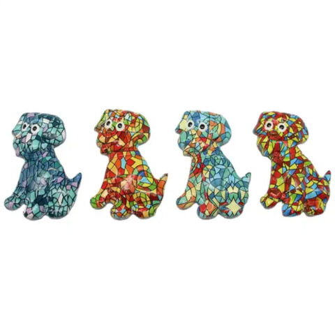 Aimant de réfrigérateur chien animal souvenir en polyrésine personnalisé en gros