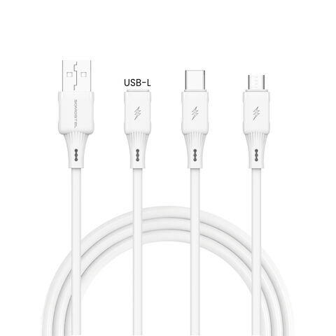 Cabo de Carregamento Rápido de Silicone Premium 2.4A | Transferência de Dados de 480Mbps | Livre de Emaranhados e Suave ao Toque | Múltiplas Opções de Conector