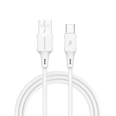 Cabo de Carregamento Rápido de Silicone Premium 2.4A | Transferência de Dados de 480Mbps | Livre de Emaranhados e Suave ao Toque | Múltiplas Opções de Conector