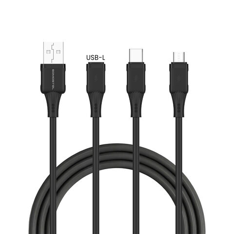 Cabo de Carregamento Rápido de Silicone Premium 2.4A | Transferência de Dados de 480Mbps | Livre de Emaranhados e Suave ao Toque | Múltiplas Opções de Conector