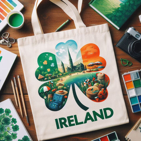 Aimant de Réfrigérateur 3D en Résine Trèfle Porte-Bonheur Dublin Saint-Patrick en Gros - Souvenir d'Irlande