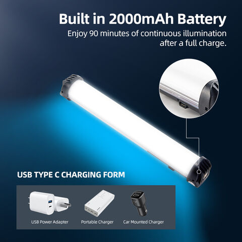 Bastão de luz LED para fotografia 2000mAh 10W RGB Modo de música Bastão de vídeo magnético portátil