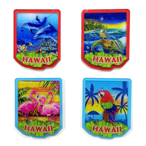 Aimants acryliques de souvenir de plage touristique pour réfrigérateur Aimant de réfrigérateur personnalisé