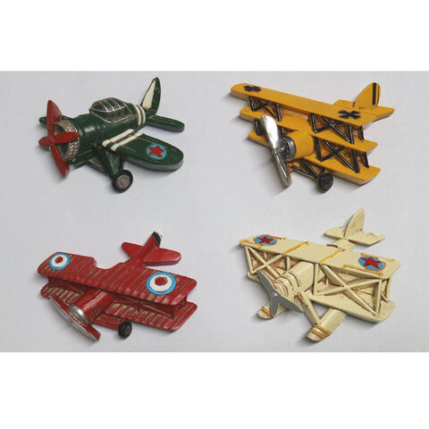 Aimant de réfrigérateur modèle d'avion en résine cadeau souvenir de style rétro vintage créatif