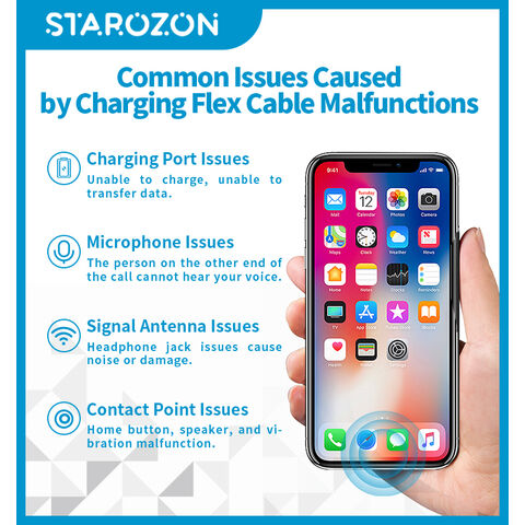 STAROZON Pièce de rechange pour téléphone portable en gros, assemblage d'écouteur pour iPhone 8 Plus, série professionnelle compatible pour réparation
