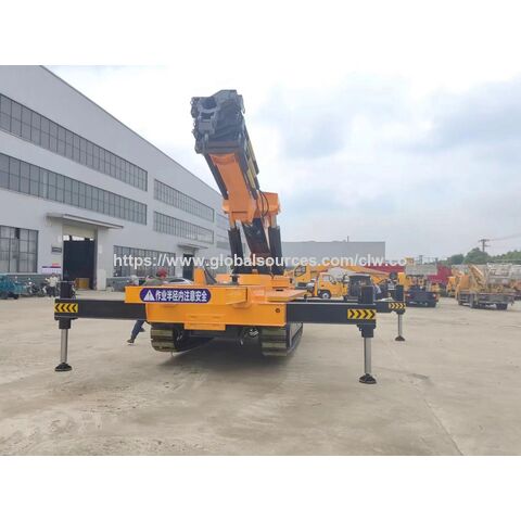 Guindaste de esteira de 50 toneladas, guindaste pesado, guindaste de construção, equipamento de elevação, mini guindaste de esteira, caminhão guindaste