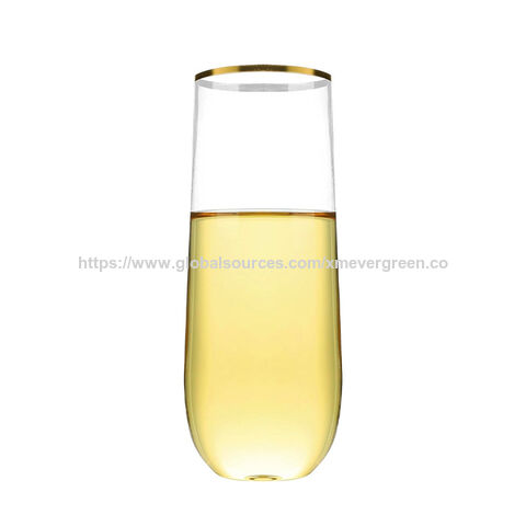 Gobelets à cocktail en plastique très demandés, verres à vin rouge, flûtes à champagne, vaisselle de fête, gobelets en plastique jetables