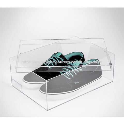 Anpassbare Perspex Sneakerbox, Acryl Sneakerbox, PMMA Sneakerbox, Plexiglas Sneakerbox