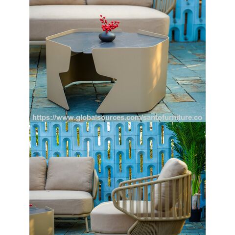 Canapé Modulaire d'Extérieur Tout Temps, Luxe, Moderne, en Forme de L, Imperméable, Mobilier de Jardin