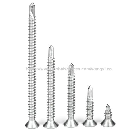 Factory customized flat head stainless steel M5M6M8 self-drilling screws