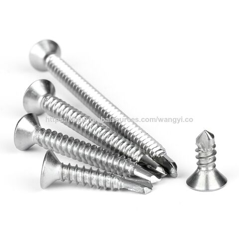 Factory customized flat head stainless steel M5M6M8 self-drilling screws
